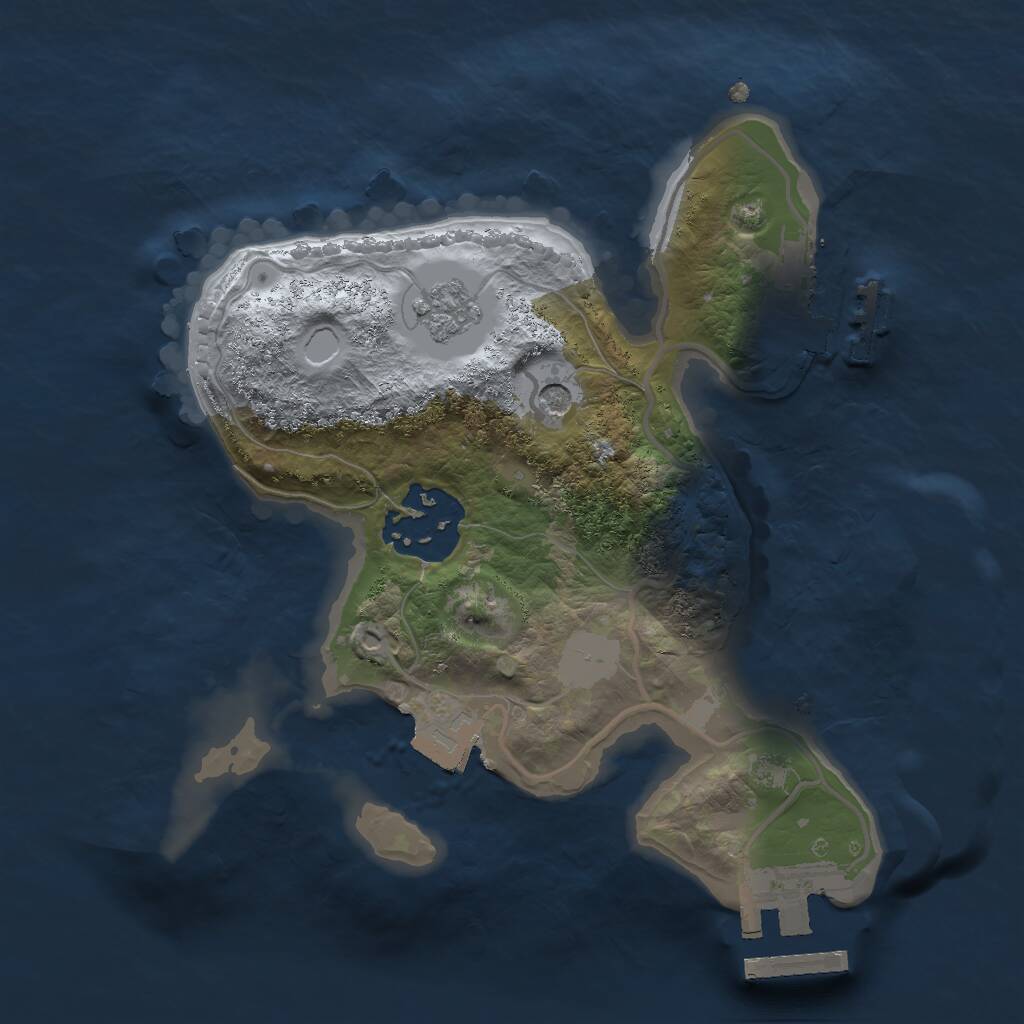 Rust Map: Procedural Map, Size: 2000, Seed: 29798438, 6 Monuments