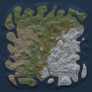 Thumbnail Rust Map: Procedural Map, Size: 4500, Seed: 1133421927, 19 Monuments