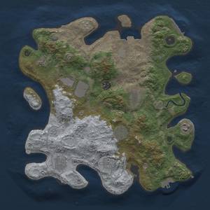 Thumbnail Rust Map: Procedural Map, Size: 3500, Seed: 197747708, 17 Monuments