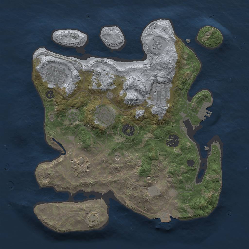 Rust Map: Procedural Map, Size: 2900, Seed: 926200739, 12 Monuments