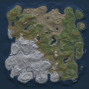 Thumbnail Rust Map: Procedural Map, Size: 4500, Seed: 4292024, 16 Monuments