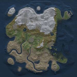 Thumbnail Rust Map: Procedural Map, Size: 3500, Seed: 49494, 16 Monuments