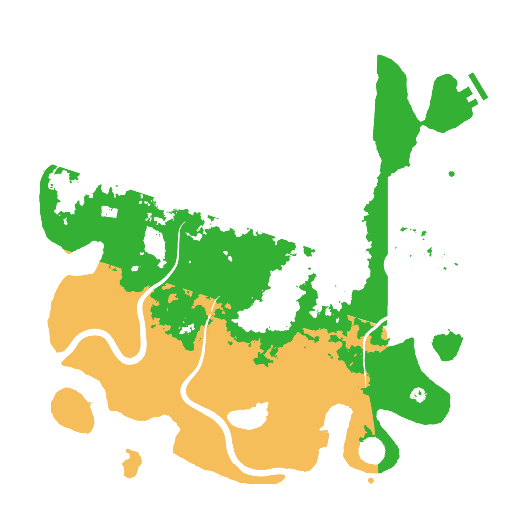 Biome Rust Map: Procedural Map, Size: 3500, Seed: 49494
