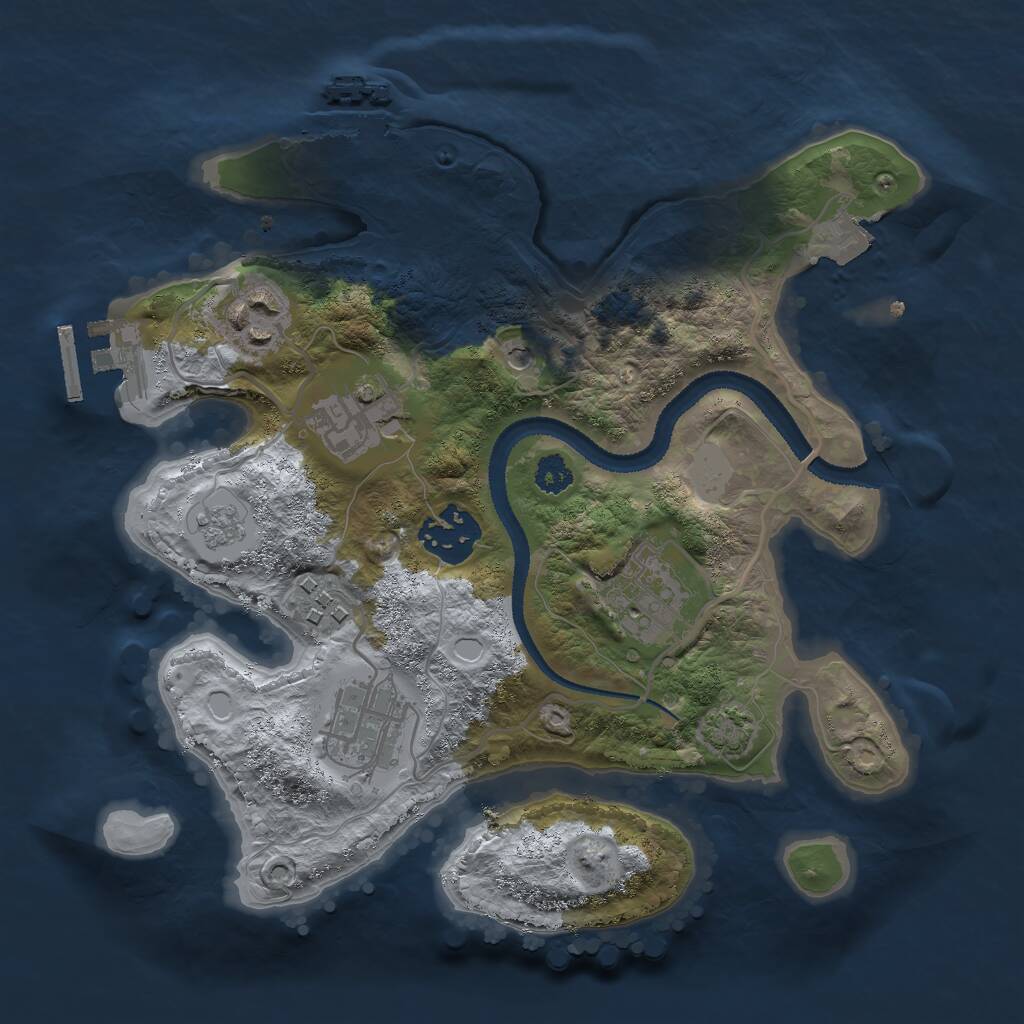 Rust Map: Procedural Map, Size: 2700, Seed: 49781, 12 Monuments