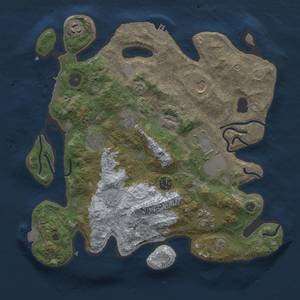 Thumbnail Rust Map: Procedural Map, Size: 3500, Seed: 55822540, 16 Monuments