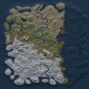 Thumbnail Rust Map: Procedural Map, Size: 6000, Seed: 1072362429, 17 Monuments