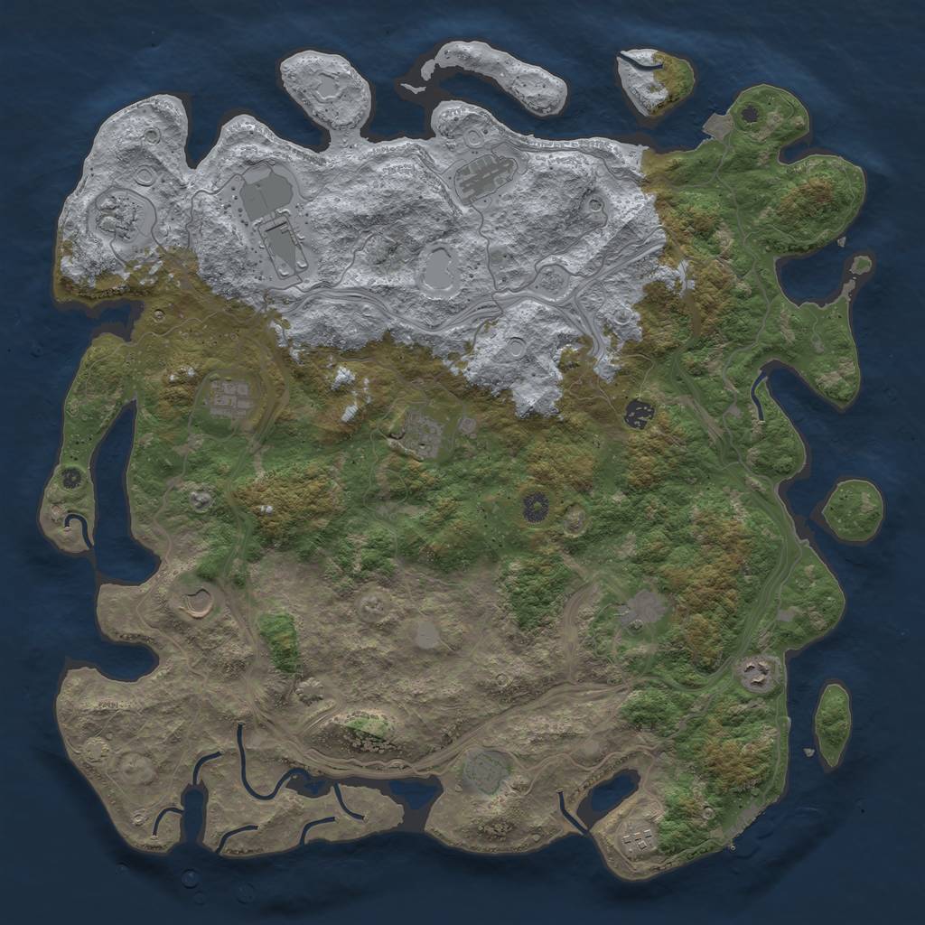 Rust Map: Procedural Map, Size: 4797, Seed: 1204072555, 18 Monuments
