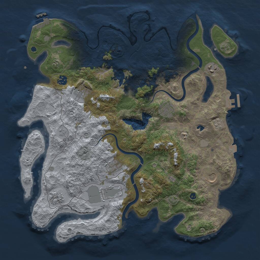 Rust Map: Procedural Map, Size: 4000, Seed: 202405, 15 Monuments