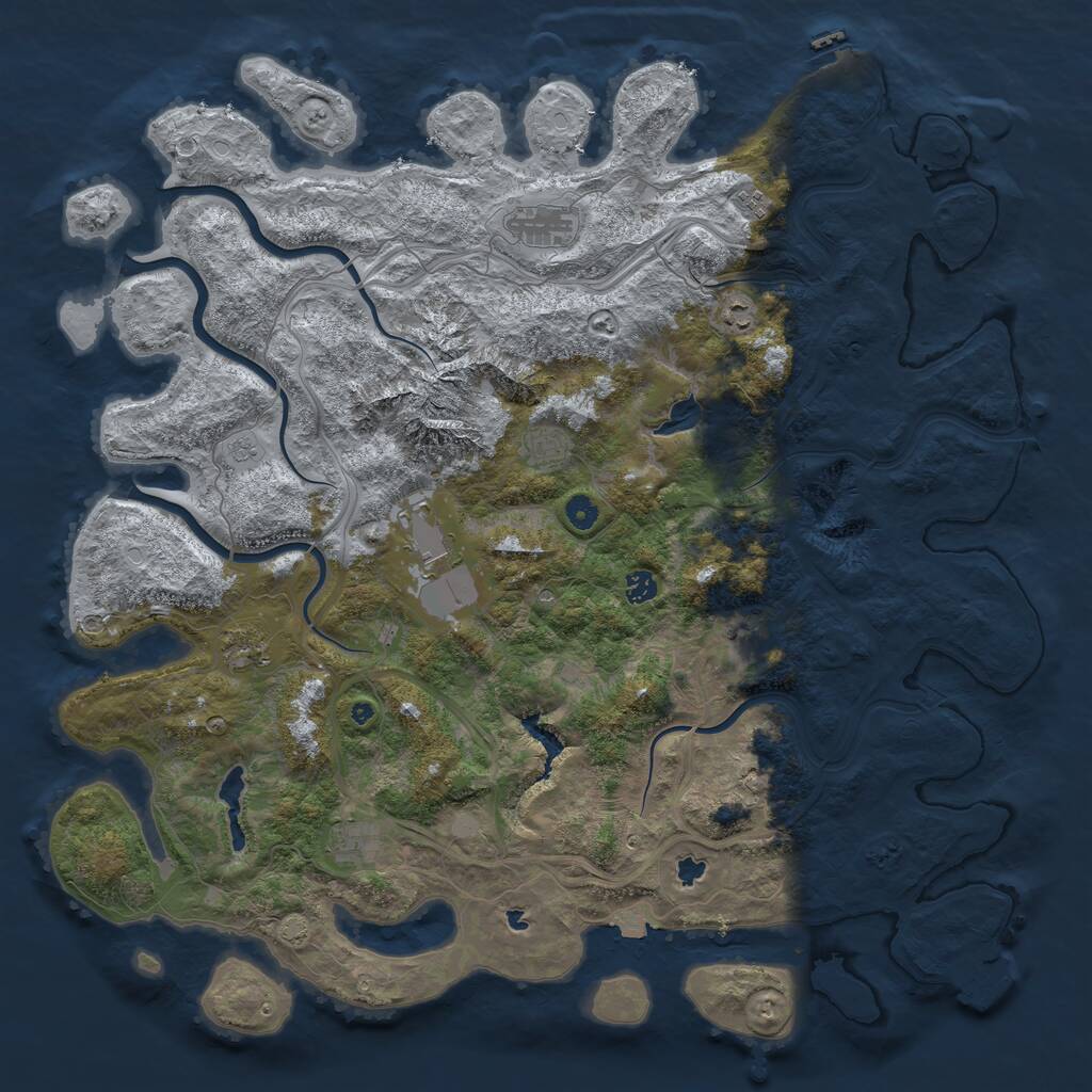 Rust Map: Procedural Map, Size: 5000, Seed: 941388, 15 Monuments