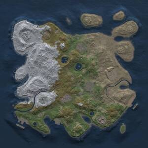 Thumbnail Rust Map: Procedural Map, Size: 3400, Seed: 1551143793, 13 Monuments