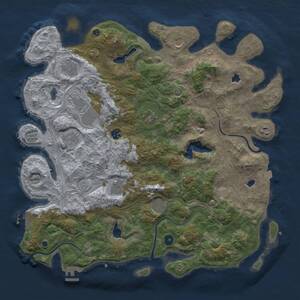 Thumbnail Rust Map: Procedural Map, Size: 4500, Seed: 484938654, 16 Monuments