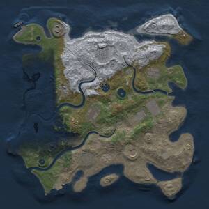 Thumbnail Rust Map: Procedural Map, Size: 3650, Seed: 14346222, 15 Monuments