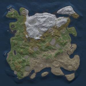 Thumbnail Rust Map: Procedural Map, Size: 3650, Seed: 14346222, 15 Monuments