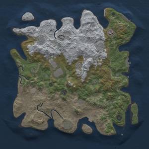 Thumbnail Rust Map: Procedural Map, Size: 4000, Seed: 1833685126, 18 Monuments