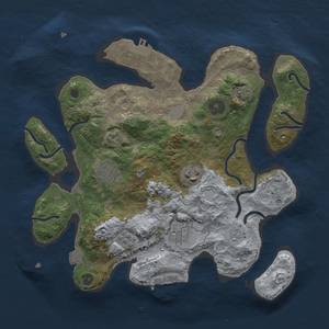 Thumbnail Rust Map: Procedural Map, Size: 3000, Seed: 536272544, 12 Monuments