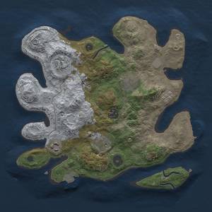 Thumbnail Rust Map: Procedural Map, Size: 3000, Seed: 6417, 13 Monuments