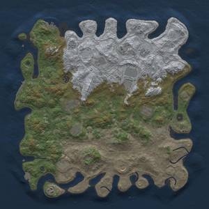 Thumbnail Rust Map: Procedural Map, Size: 4500, Seed: 2084695252, 19 Monuments