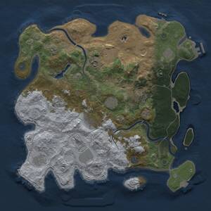 Thumbnail Rust Map: Procedural Map, Size: 4000, Seed: 1030222468, 19 Monuments