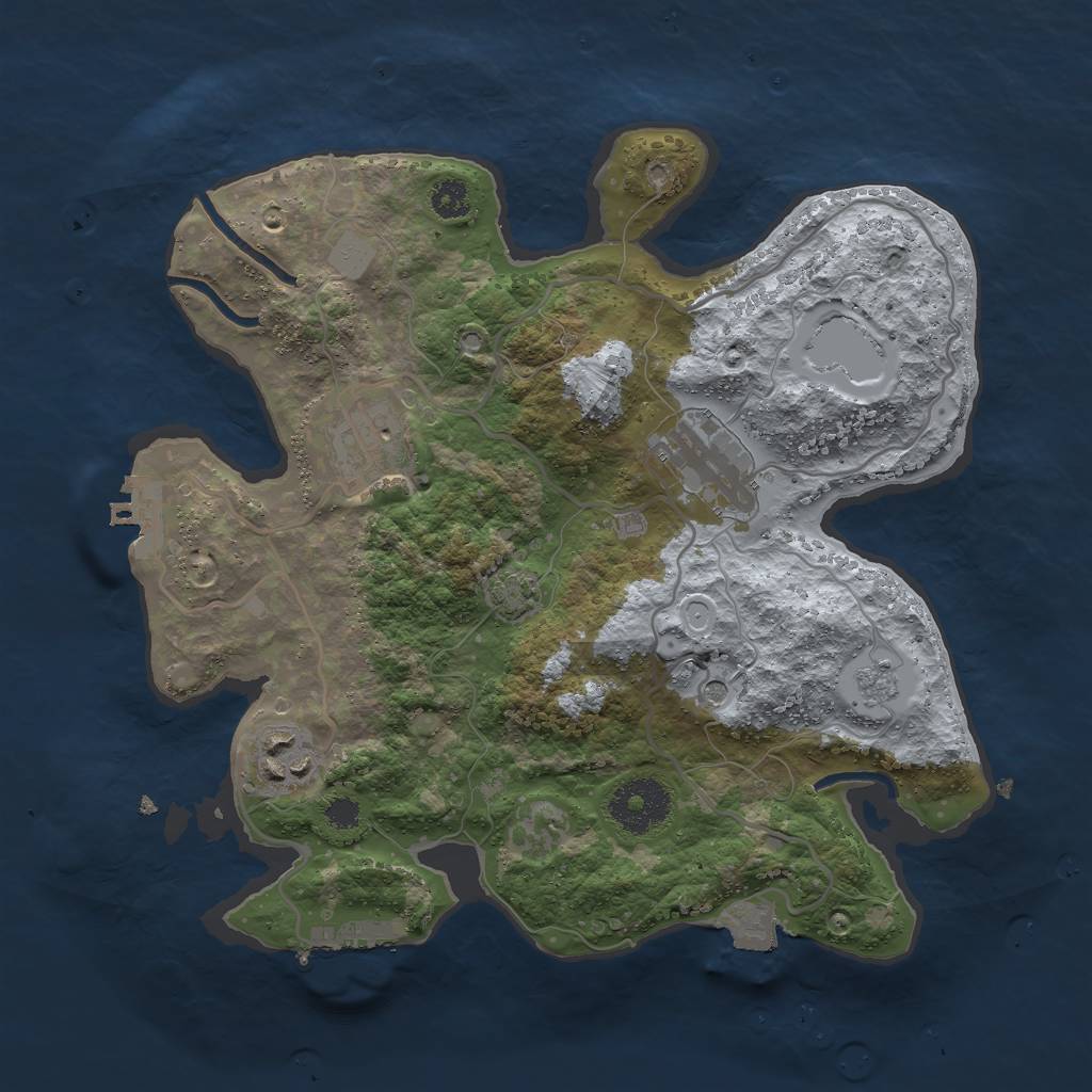 Rust Map: Procedural Map, Size: 2900, Seed: 100099094, 11 Monuments