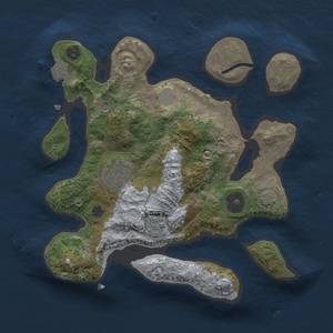 Thumbnail Rust Map: Procedural Map, Size: 2500, Seed: 151304809, 7 Monuments