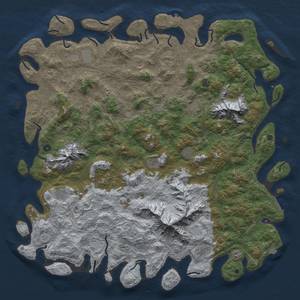 Thumbnail Rust Map: Procedural Map, Size: 6000, Seed: 14005400, 19 Monuments