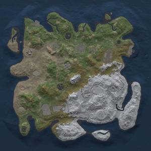 Thumbnail Rust Map: Procedural Map, Size: 3500, Seed: 207807887, 15 Monuments