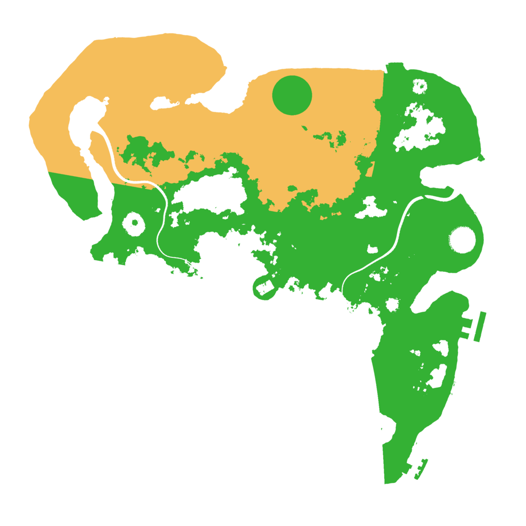 Biome Rust Map: Procedural Map, Size: 3500, Seed: 604685557