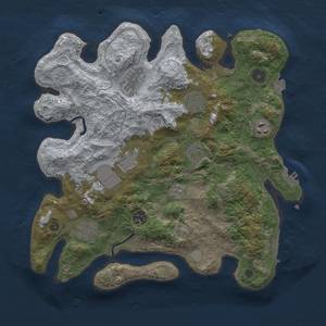 Thumbnail Rust Map: Procedural Map, Size: 3500, Seed: 1120182921, 16 Monuments