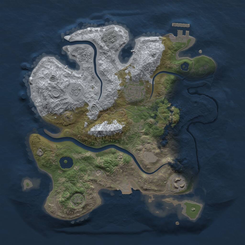 Rust Map: Procedural Map, Size: 2800, Seed: 146716774, 8 Monuments