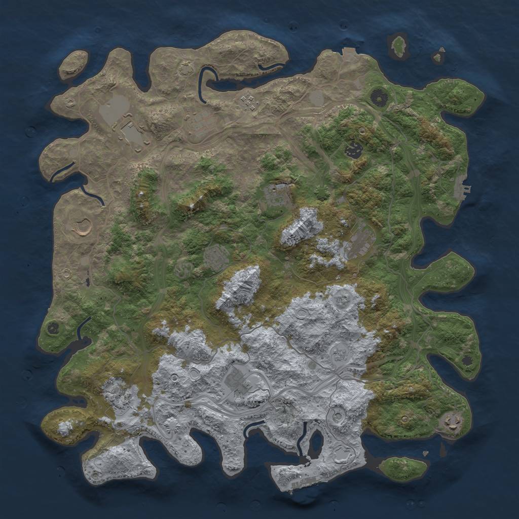 Rust Map: Procedural Map, Size: 4500, Seed: 792000020, 19 Monuments