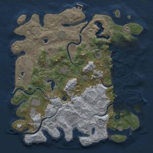 Thumbnail Rust Map: Procedural Map, Size: 4500, Seed: 792000020, 16 Monuments