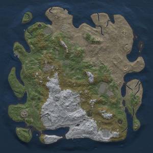 Thumbnail Rust Map: Procedural Map, Size: 4550, Seed: 102887098, 19 Monuments