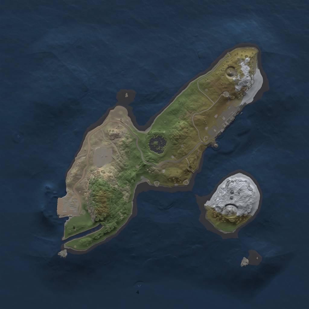 Rust Map: Procedural Map, Size: 1800, Seed: 6528, 4 Monuments