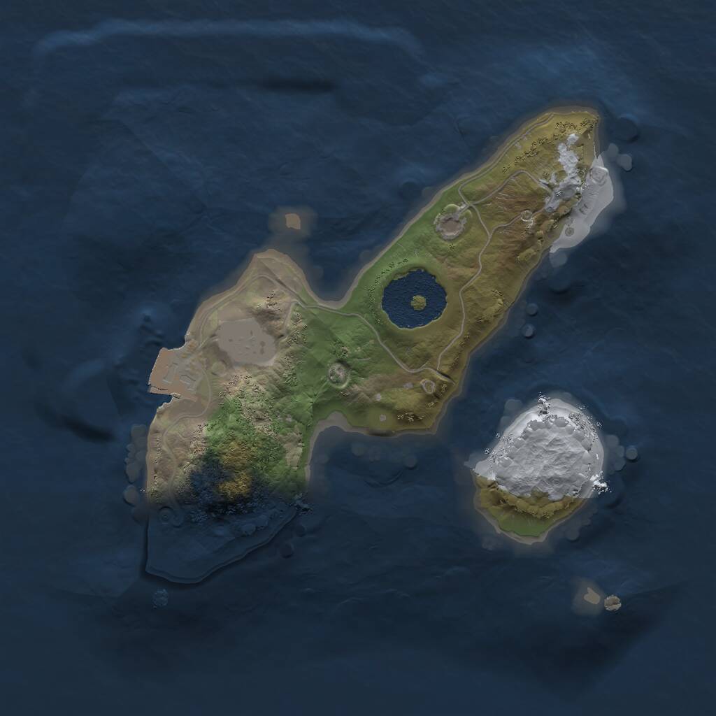 Rust Map: Procedural Map, Size: 1800, Seed: 6528, 1 Monuments