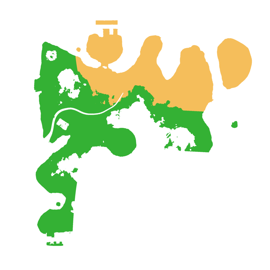 Biome Rust Map: Procedural Map, Size: 2500, Seed: 954532