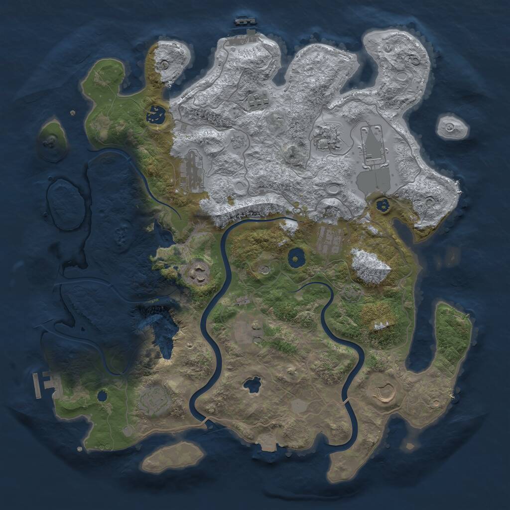 Rust Map: Procedural Map, Size: 4000, Seed: 1505466393, 16 Monuments