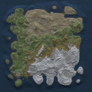 Thumbnail Rust Map: Procedural Map, Size: 4000, Seed: 21822211, 19 Monuments