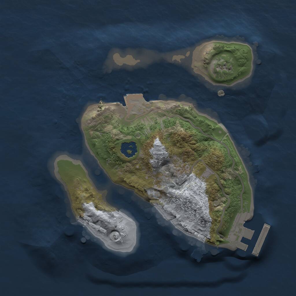 Rust Map: Procedural Map, Size: 1800, Seed: 1996381273, 2 Monuments