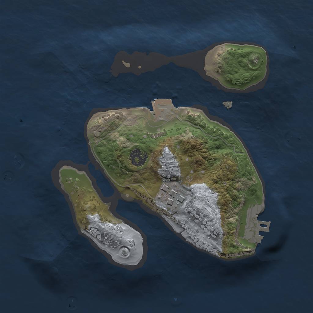 Rust Map: Procedural Map, Size: 1800, Seed: 1996381273, 5 Monuments