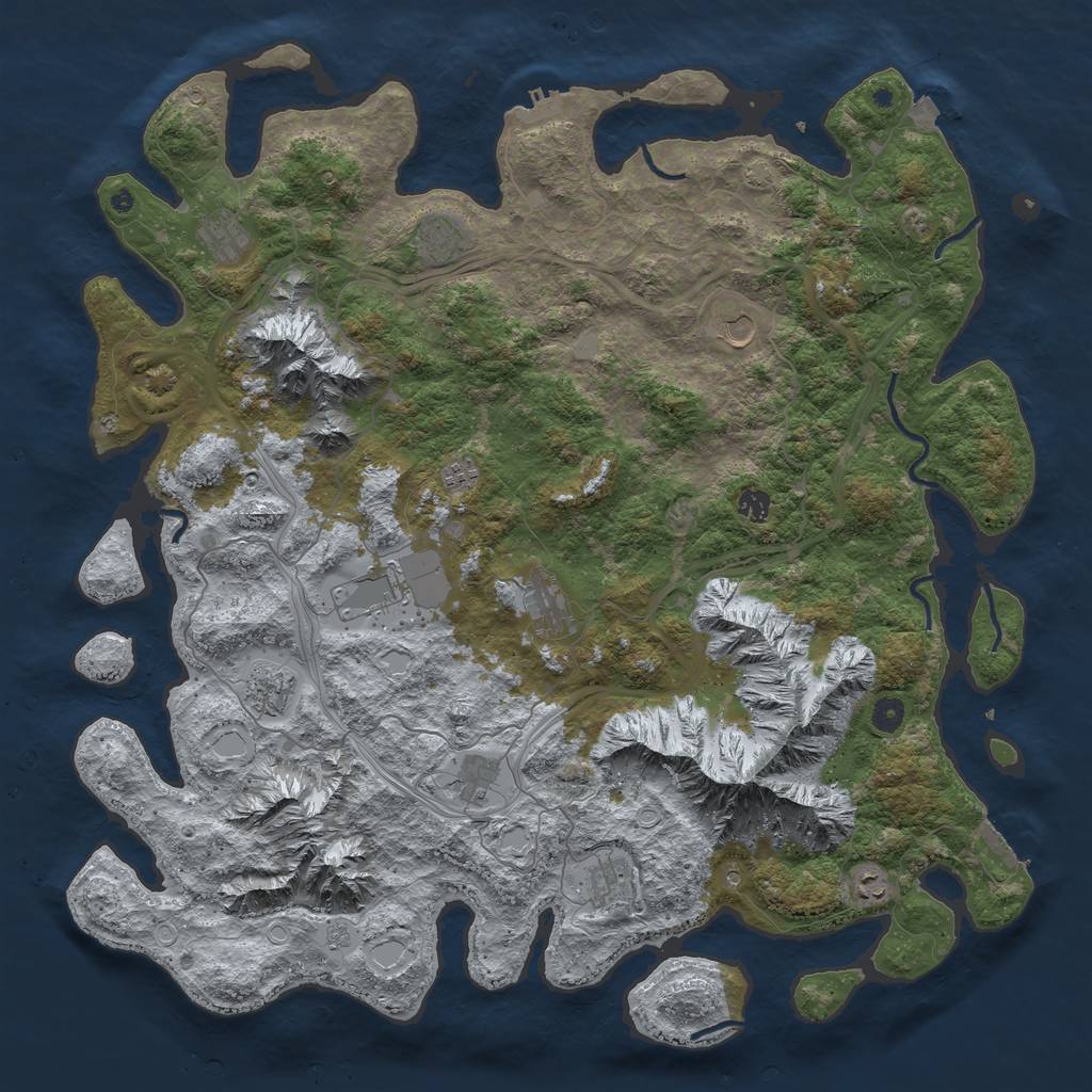 Rust Map: Procedural Map, Size: 5000, Seed: 10446574, 19 Monuments