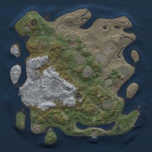 Thumbnail Rust Map: Procedural Map, Size: 3700, Seed: 15280435, 18 Monuments