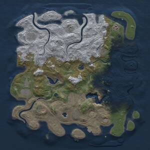 Thumbnail Rust Map: Procedural Map, Size: 4250, Seed: 1492766223, 15 Monuments