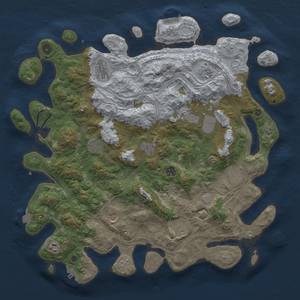 Thumbnail Rust Map: Procedural Map, Size: 4500, Seed: 7742777, 19 Monuments