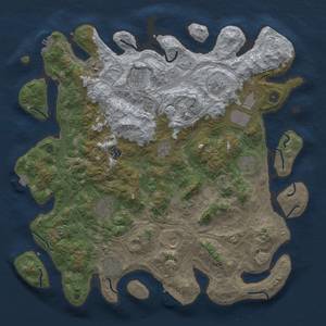 Thumbnail Rust Map: Procedural Map, Size: 4500, Seed: 1486660412, 19 Monuments