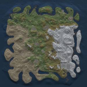 Thumbnail Rust Map: Procedural Map, Size: 4500, Seed: 450731170, 18 Monuments