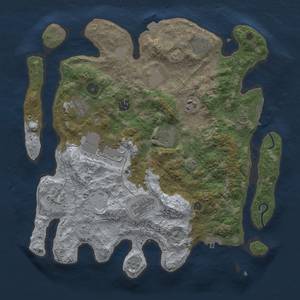 Thumbnail Rust Map: Procedural Map, Size: 3750, Seed: 772717777, 17 Monuments