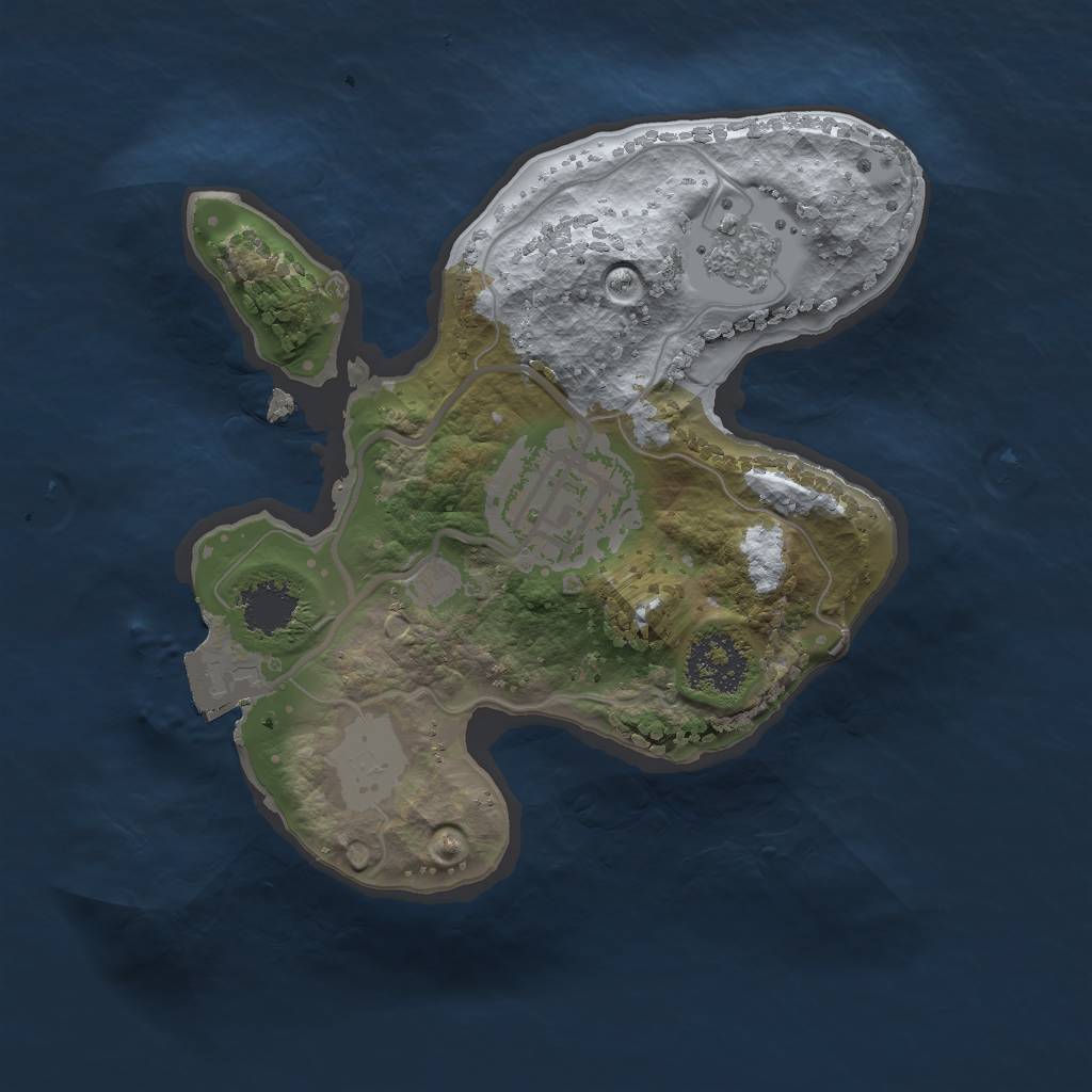 Rust Map: Procedural Map, Size: 1777, Seed: 1507418539, 5 Monuments