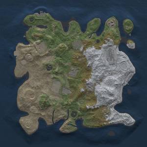 Thumbnail Rust Map: Procedural Map, Size: 3500, Seed: 2020863092, 17 Monuments