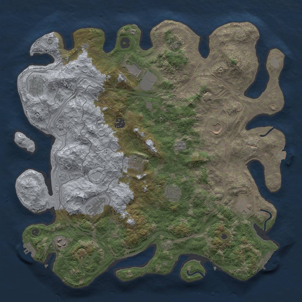 Rust Map: Procedural Map, Size: 4250, Seed: 67533206, 19 Monuments