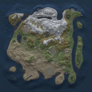 Thumbnail Rust Map: Procedural Map, Size: 3000, Seed: 855996184, 12 Monuments